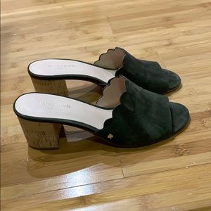 Kate spade green suede sandals